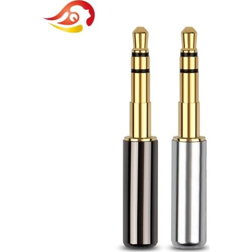 QYFANG 3.5mm 3 Pole Stereo Gold Plated Copper Earphone Plug Audio Jack Wire Connector Metal Adapter For B&O H6H7/H8 HiFi Headset