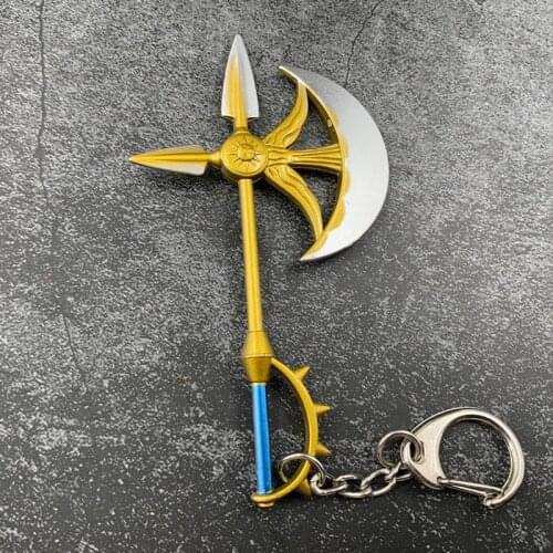 Anime The Seven Deadly Sins Crime of Pride Escano Artifact Metal Keychain Magic AxeRita Keychain Corkscrew Accessory