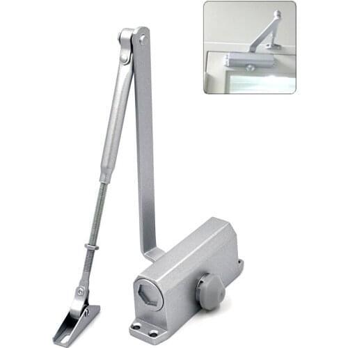 40-60kg Automatic Door Closer Ajustable Hydraulic Aluminum Alloy Closure For Residential/Commercial use With Fitting Template