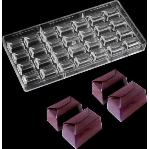 Homemade Cubes Chocolate molds polycarbonate candy chocolate moulds DIY pastry tool Transparent chocolate decorating tools