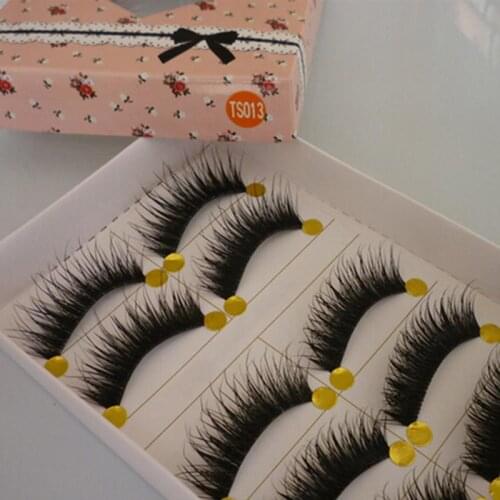 Hot Sale 5 Pairs Professional Makeup Eye Lashes Extension Tools Handmade Long Thick Cross Natural False Eyelashes Maquiagem