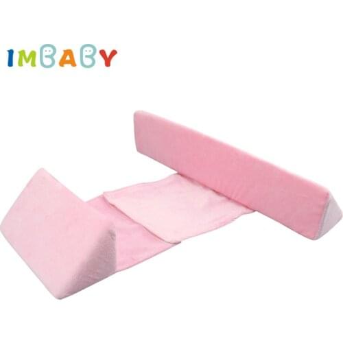 IMBABY Newborn Sleep Positioner Prevent Flat Head Shape Anti Roll Pillow Kids Shaped Headrest Cushion Nursing Posing Pillow