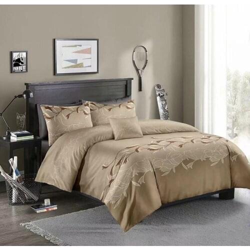 Embroidered Duvet Cover Set American Bedding Set Luxury Quilt Cover Pillowcases Bed Sets King/Queen Size Bedding Without Sheet