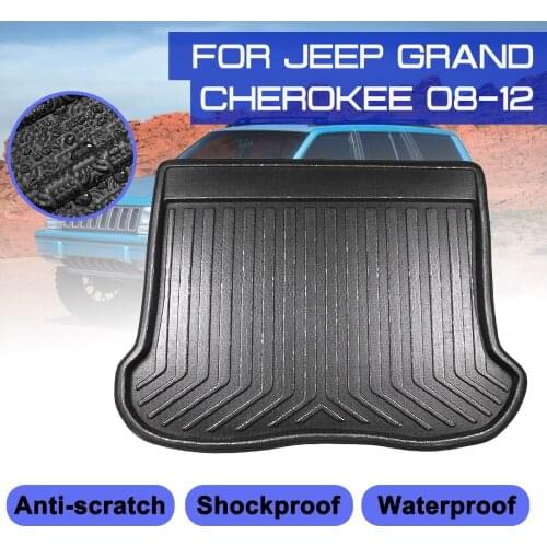 For Jeep Grand Cherokee 2008 2009 2010-2012 Car Rear Trunk Boot Mat Waterproof Floor Mats Carpet Anti Mud Tray Cargo Liner
