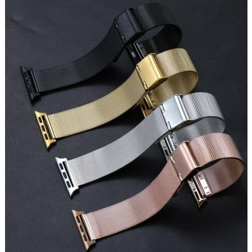 Milanese Loop Stainless Steel Band For Smart Watch band 42mm 38mm Metal Bracelet Strap For Wristwatch 40mm 44mm