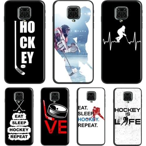Ice Hockey Player For Xiaomi Redmi Note 10 7 8 9 Pro Note 8T 9S Soft Case For Redmi 9T 9A 9C K40 Pro Cover