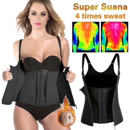 Neoprene Sauna Sweat Vest Waist Trainer Body Shaper Fitness Corset Women Thermo Shapewear Belly Slimming Sheath Modeling Strap