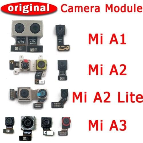 Original Front Rear Back Camera For Xiaomi Mi A1 5X A2 Lite 6X A3 Main Facing Frontal Camera Module Flex Replacement Spare Parts