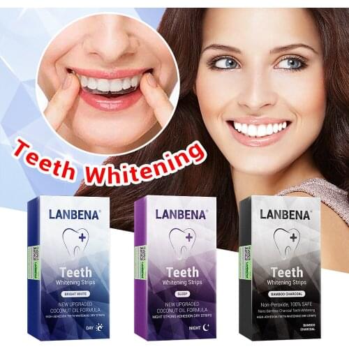 LANBENA Teet Whitening Strips Tooth Whitening 3 Style Whitening Strips 7 pair/box Smile Tooth Cleaner Teeth YH1809