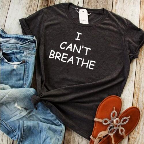 I Can't Breathe Shirt George Floyd Shirt for Men Black Lives Matter Tshirt Women Justice Movement Protest Tops Graphic Tees L