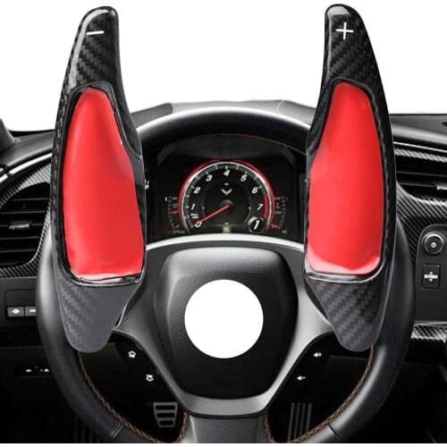 Carbon Fiber Gear Shift Lever Paddle Steering Wheel Shifter Extension Fit For Chevrolet Camaro 2016 2017 2018 2019 2020