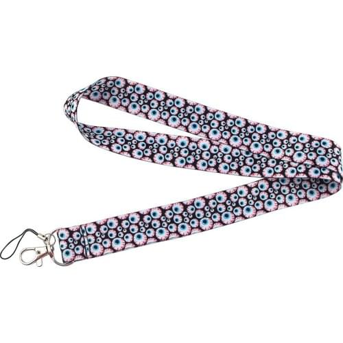 Cartoon Human Organs Eyes Printed Lanyards For Key Chain ID Card Badge Holder Neck Strap Webbing Mobile Hang Rope Accessories