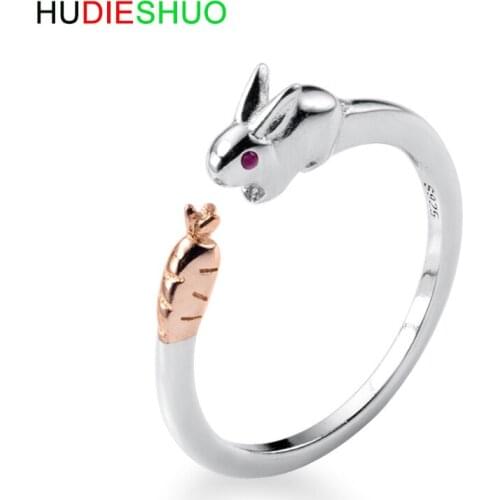 Cute and Lovely Animal Rings Silver Color Open Size Adjustable Finger Rings for Women