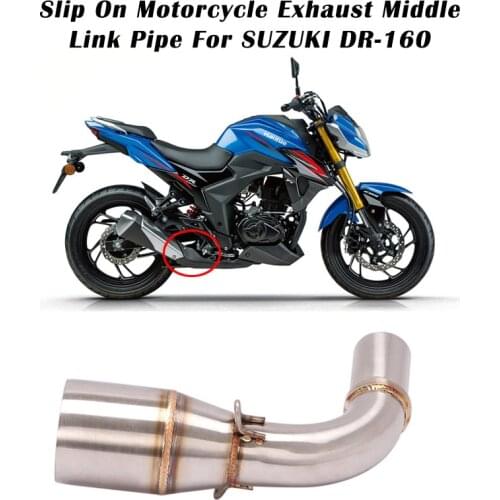 Slip On For SUZUKI DR160 Motorcycle Exhaust Escape Middle Connection Modified Stainless Middle Connect Link Pipe Without Muffler