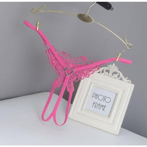 Sexy Lingerie Womens Panties Heart Ring G String Thong Butterfly Low Waist Underwear Briefs Female Underpant Sleepwear