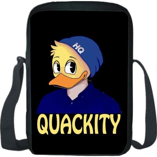 Quackity Shoulder Bags My Beloved Crossbody Rucksack School Short Trip Messengers Bag Boy Girl Sling Pack Fashion Casual Mochila