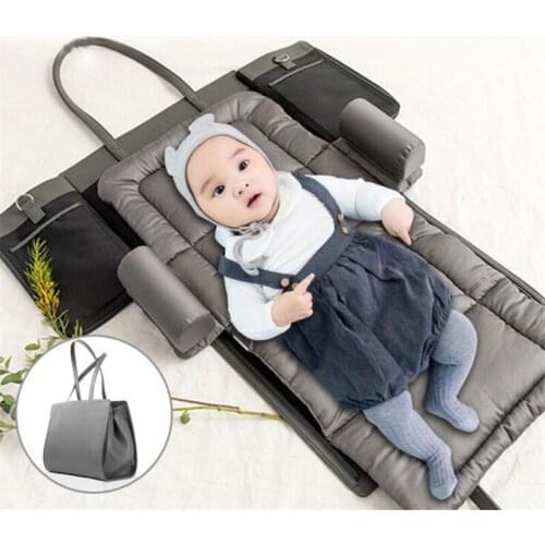 Comfortable Multifunction Mummy Maternity Nappy Bag Removable Washable Newborn Portable Baby Care Bed Mummy Bag