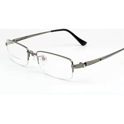 Viodream pure Titanium High quality glass frames male eyeglasses frame myopia black gray Men commercial glasses frame