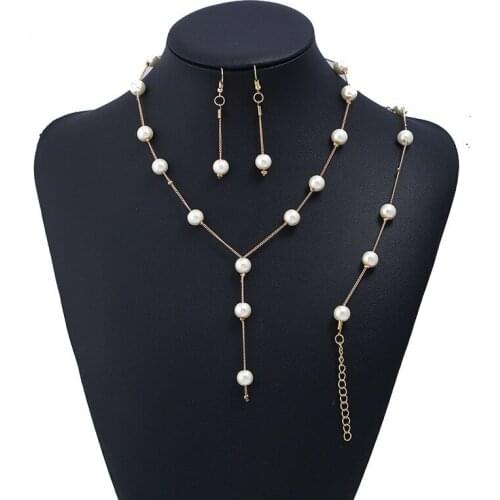 Genuine Pendant Necklace For Women 9-10mm White Gray Natural Freshwater Baroque Pearl Jewelry Necklace Bracelet Set