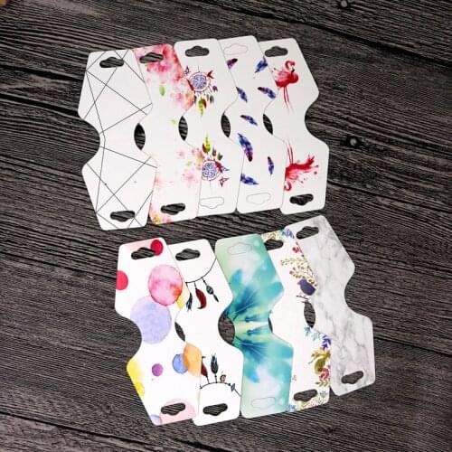 100pcs/lot 4.5x10.8cm DIY Jewelry Display Accessories Necklace Hanging Paper Cards Bracelet Showing Card Hearwear Packaging Card