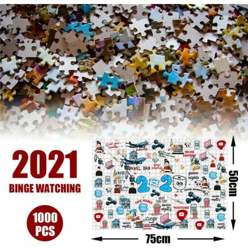1000PCS 2021 Commemorative Jigsaw Puzzle Educational Puzzle Game Adult Kids Toy