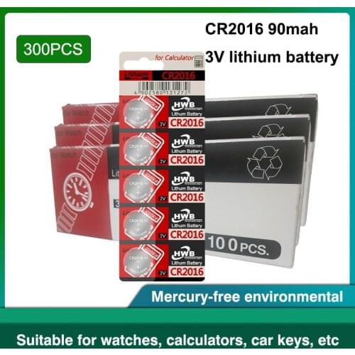 300pcs original brand new battery For maxell cr2016 3v button cell coin batteries for watch computer cr 2016 For Control Toy