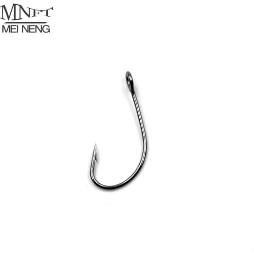 MNFT 50Pcs High Carbon Steel Big Eye Fly Fishing Hooks Dry Nymph Wet Caddis Fly Fishhooks Barbed Worm Pond Fishing Bait Holder