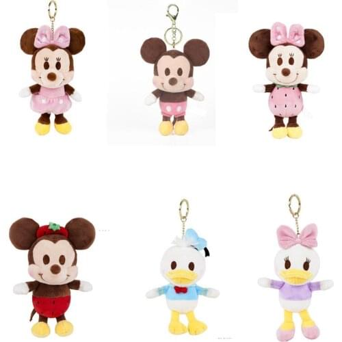 Disney Mickey Minnie Keychain Donald Duck Daisy Duck Shoulder Bag Ornament Plush Toy School Bag Ornament Accessories