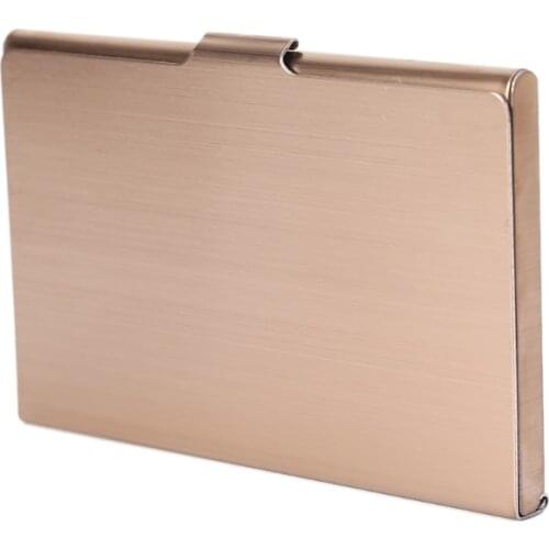 Business Name Credit ID Card Holder Metal Stainless Steel Pocket Box Case