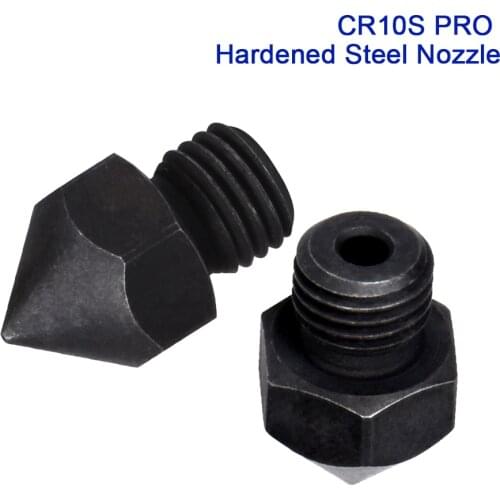 CR10S PRO Hardened Steel Nozzle 0.2/0.4/0.6/0.8MM 1.75MM Filament For 3D Printer Hotend Heater Block 3D Printer J-head Ender3