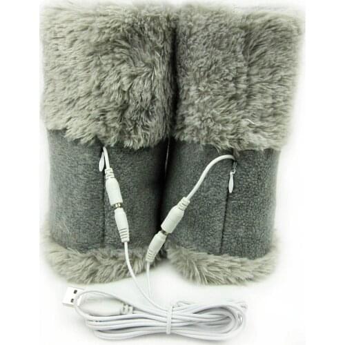 Electric Warm Snow Boots for Keeping Away from Cold Winter Shoes Soft Foot Warmer Electric Heating Shoe with USB Rechargeable N8