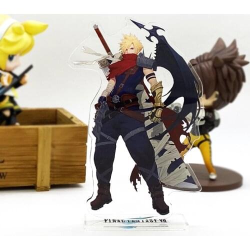 Fantasy FF7 VII 7 Kingdom Hearts Cloud acrylic stand figure model plate holder cake topper anime toy