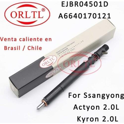 Common Rail Injector EJBR04501D Euro 4 Diesel Auto Nozzle A6640170121 For Ssangyong Actyon Kyron D20DT