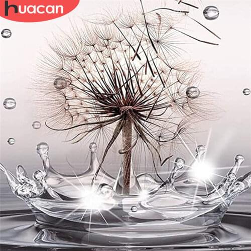 HUACAN Diamond Painting Full Flower Pictures Of Rhinestones 5D DIY Diamond Embroidery Sale Dandelion Mosaic Home Decor