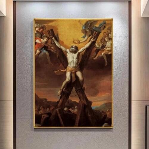 Famous Canvas Art Crucifixion of Saint Andrew Paintings on The Wall Christian Wall Art Canvas Prints Wall Pictures for Home