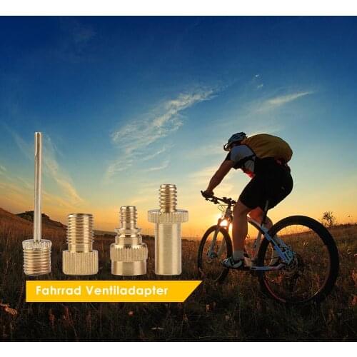 4pcs Bicycle Converter Pump Dunlop Schrader Presta Valve Ventil Adapter Set