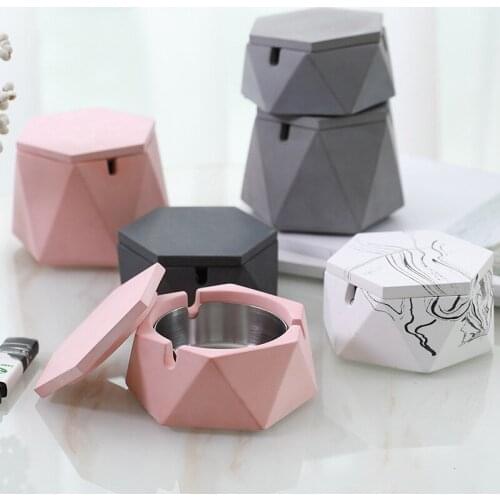 Creative cement ashtray Ordinary Nordic tea table cement ashtray Ashtray household goods ashtray Home decoration accessories