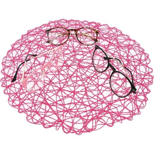 Round Paper Fiber Woven PlaceMat for /Wedding /Glass Display/Home Decorative