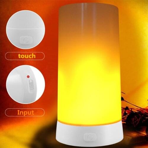 Chiclits 2W KTV Lamp Corridor USB Charging Small Dining Leisure Bar Flame Effect Magnetic Base LED Table Lamps Hot