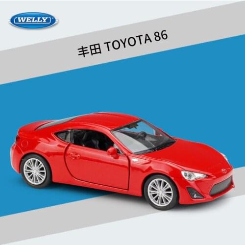 Diecast WELLY 1: 36 Scale Toyota 86 Simulation Alloy Car Model Collection Decoration Souvenir Ornaments Pull Back Toy Display