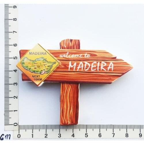 Madeira Portugal)Fridge Magnet Creative Travel Commemorate Crafts 3D Ornaments Magnetism Resin Material Refrigerator Stickers
