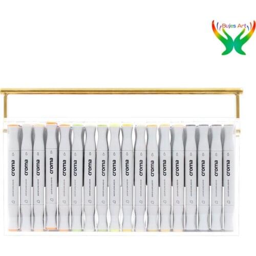 USA croma soft head marker alcoholic set student animation costume design 48/72color double head marker pen at supplies