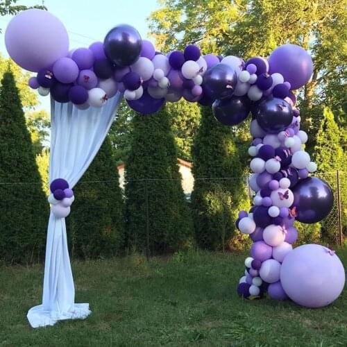 Metal Gold Purple Balloon Garland Kit Balloon Arch Garland for Wedding Birthday Party Decoration Globo Backdrop Baby Shower