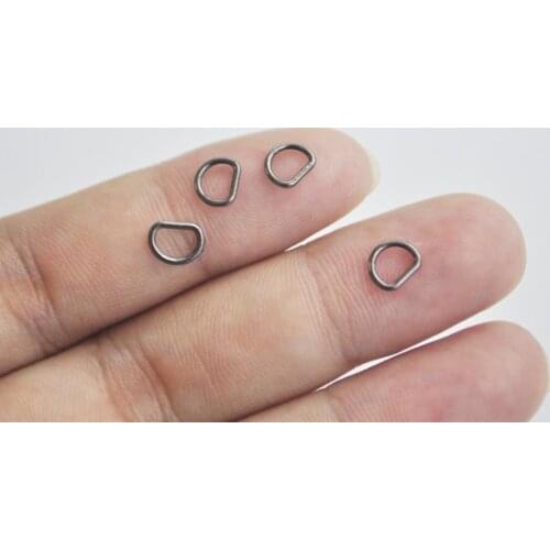 32pcs/lot 6MM metal D buckles super mini D buckles gold silver bronze gun color Mini buckle diy bag sewing accessories