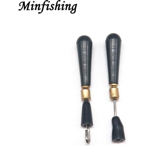 Minfishing 50pcs Fishing Swivel Float Connector Rubber Rotation Rolling Swivel Fishing Hook Accessories