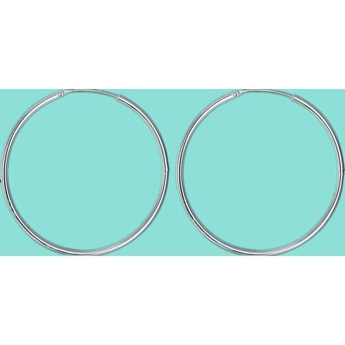 Minimalist Smooth 925 Sterling Silver Earrings Female Large Round Earrings For Women Engagement Wedding Party Gift