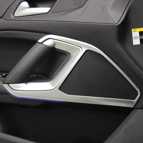 My Good Car 4Pcs/Set ABS Carbon Fiber car door speaker audio acoustic horn frame accessories For Peugeot 408 2014-2015