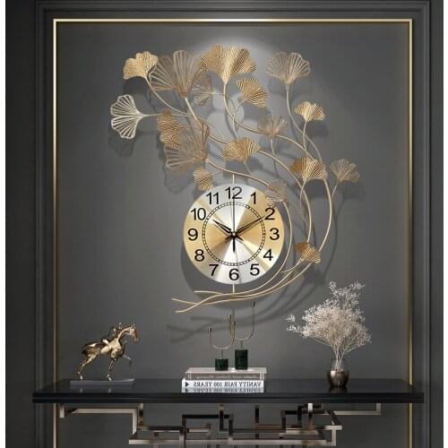 Light luxury wall clock metal modern design nordic wall clock gold Creativity personality horloge murale home decor DK50WC