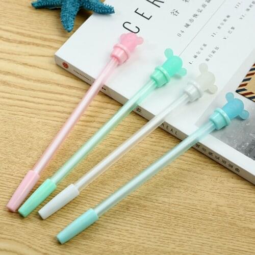 New Korean students learn stationery lovable crystal cactus potted neutral pen office Black Signature Pen