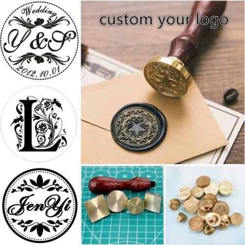Custom Logo Wax Seal Stamp Wedding Birthday Personalized Image Seal Retro Stamp Customize Design Name Sealing Craft Supplies
